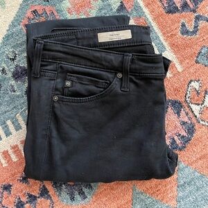 AG Adriano Goldschmed black skinny jeans- cigarette leg ‘the stilt’, size 27•••